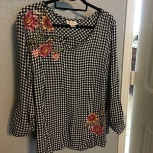 Black & white checkered shirt